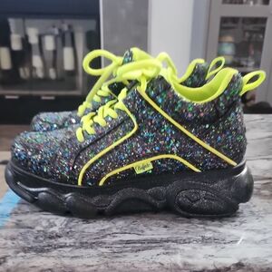 Buffalo London Glitter Chunky Trainers, Size 8.5